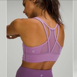Lululemon Mesh-Back Long Line Train Bra Sz 12